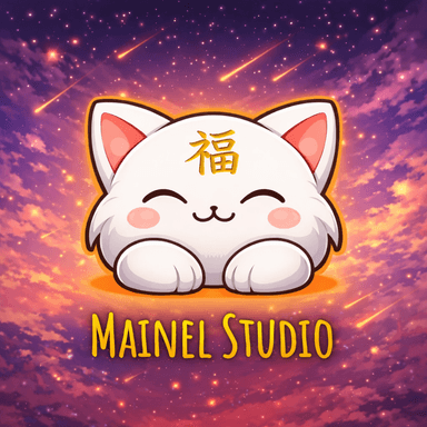 Mainel Studio logo – indie game development team mascot